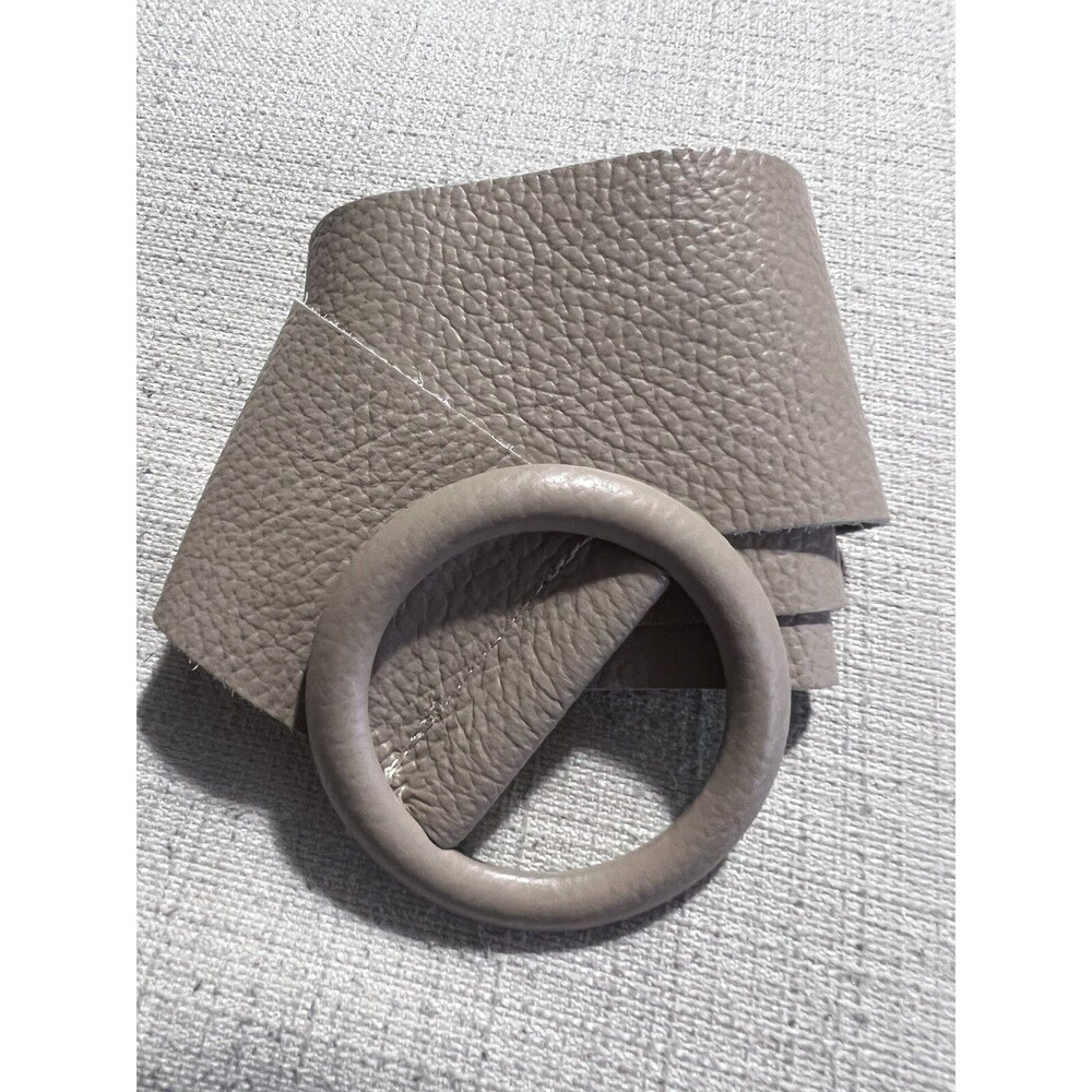 Vera Pelle Beige Leather Belt Women's Size 43” Made in Italy